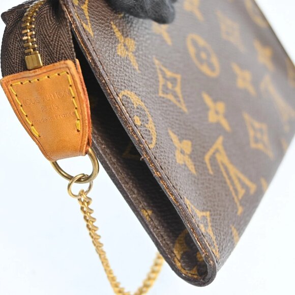 Authentic LOUIS VUITTON Monogram Bucket PM Pouch with Chain bsj425-110825 - Picture 6 of 16
